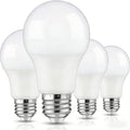 4-Pack A19 LED Light Bulbs, 60W Equivalent, Daylight, E26 Base, Non-Dimmable